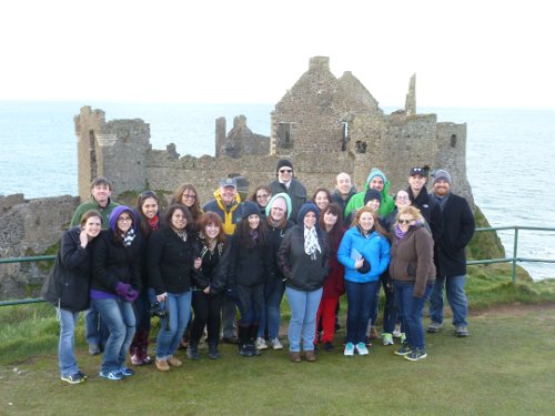 Students at Irish castle