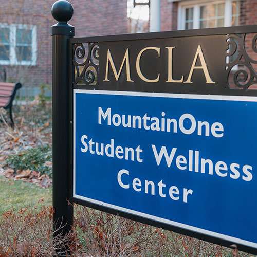 MCLA MountainOne Wellness Center sign