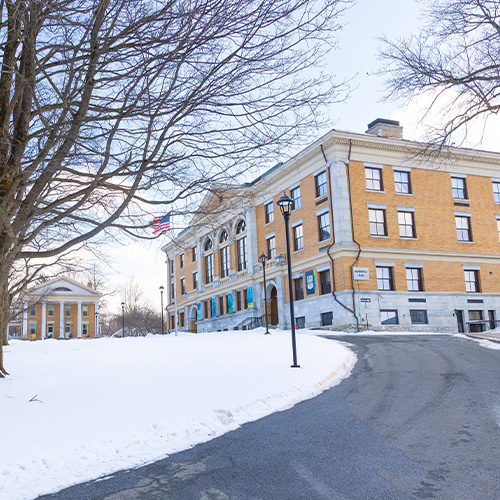 MCLA campus during winter